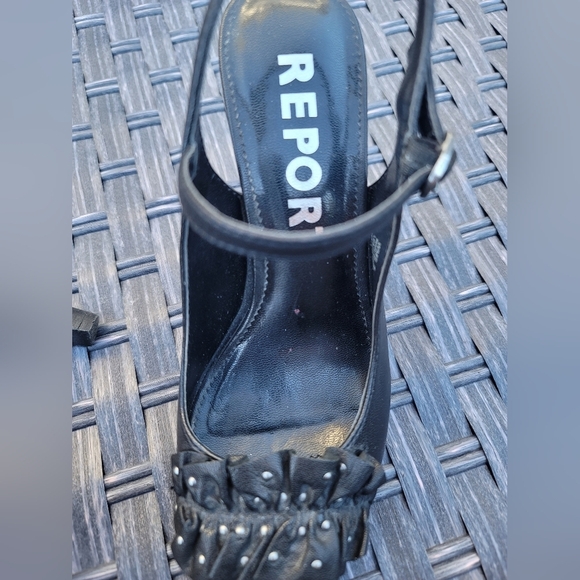 REPORT, Black Marlowe‎ Peep Toe Slingback Heels, Size 6 - Picture 8 of 8